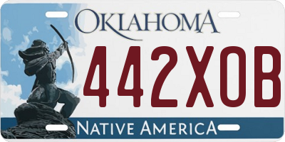 OK license plate 442XOB