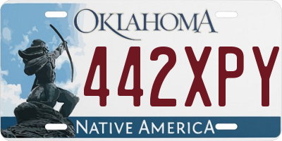 OK license plate 442XPY