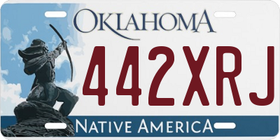 OK license plate 442XRJ