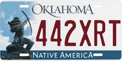 OK license plate 442XRT