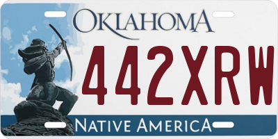 OK license plate 442XRW