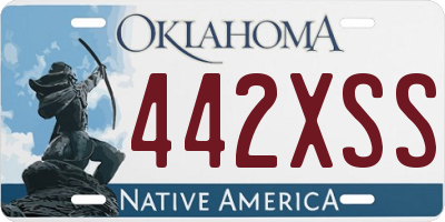 OK license plate 442XSS