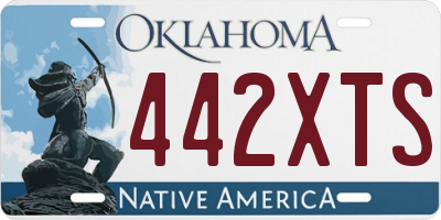OK license plate 442XTS