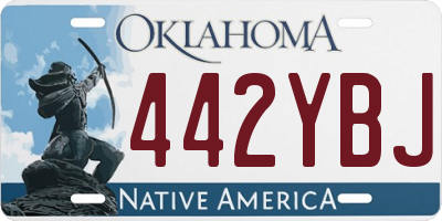 OK license plate 442YBJ