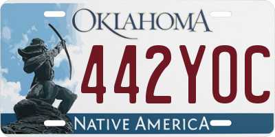OK license plate 442YOC