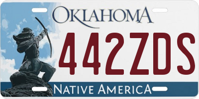 OK license plate 442ZDS