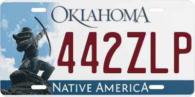 OK license plate 442ZLP