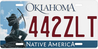 OK license plate 442ZLT