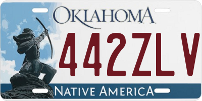 OK license plate 442ZLV