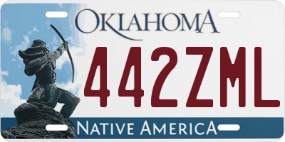 OK license plate 442ZML