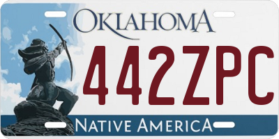 OK license plate 442ZPC