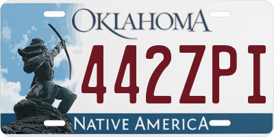 OK license plate 442ZPI