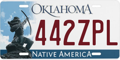 OK license plate 442ZPL