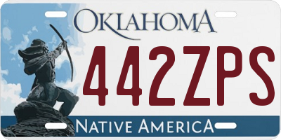 OK license plate 442ZPS