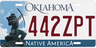 OK license plate 442ZPT