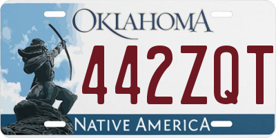 OK license plate 442ZQT