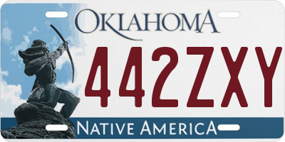 OK license plate 442ZXY