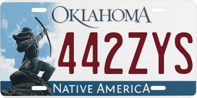 OK license plate 442ZYS