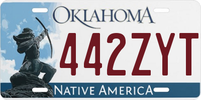 OK license plate 442ZYT