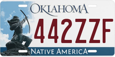 OK license plate 442ZZF