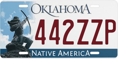 OK license plate 442ZZP
