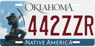 OK license plate 442ZZR