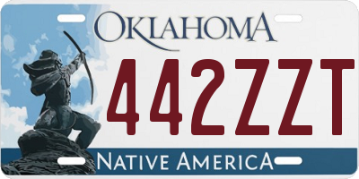 OK license plate 442ZZT