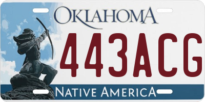 OK license plate 443ACG