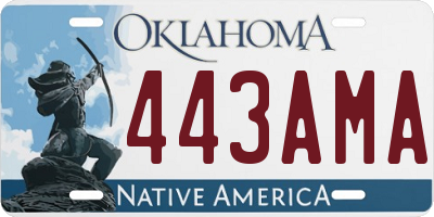 OK license plate 443AMA