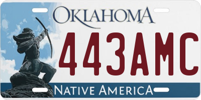 OK license plate 443AMC