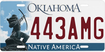 OK license plate 443AMG