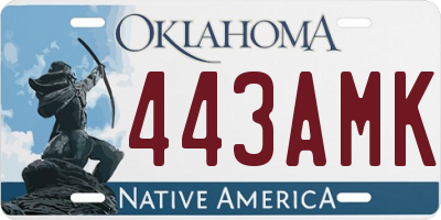 OK license plate 443AMK