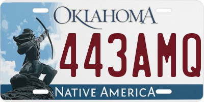 OK license plate 443AMQ