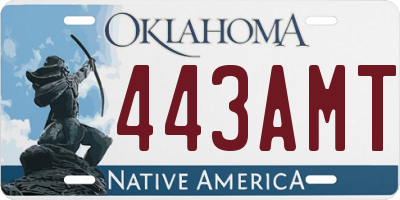 OK license plate 443AMT