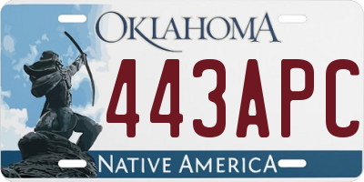 OK license plate 443APC