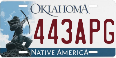 OK license plate 443APG