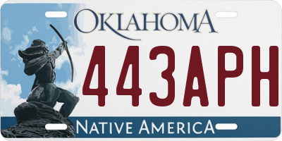 OK license plate 443APH