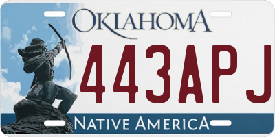 OK license plate 443APJ