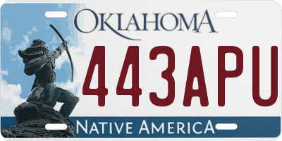 OK license plate 443APU