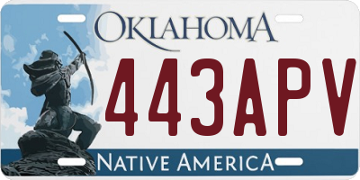 OK license plate 443APV