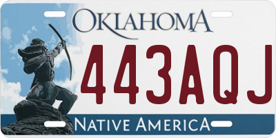 OK license plate 443AQJ