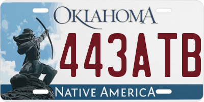 OK license plate 443ATB