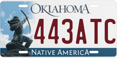 OK license plate 443ATC