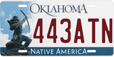 OK license plate 443ATN