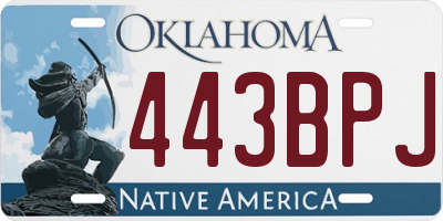 OK license plate 443BPJ