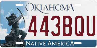 OK license plate 443BQU