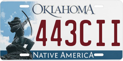 OK license plate 443CII