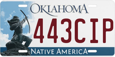 OK license plate 443CIP