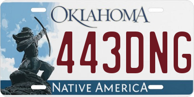 OK license plate 443DNG