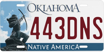 OK license plate 443DNS